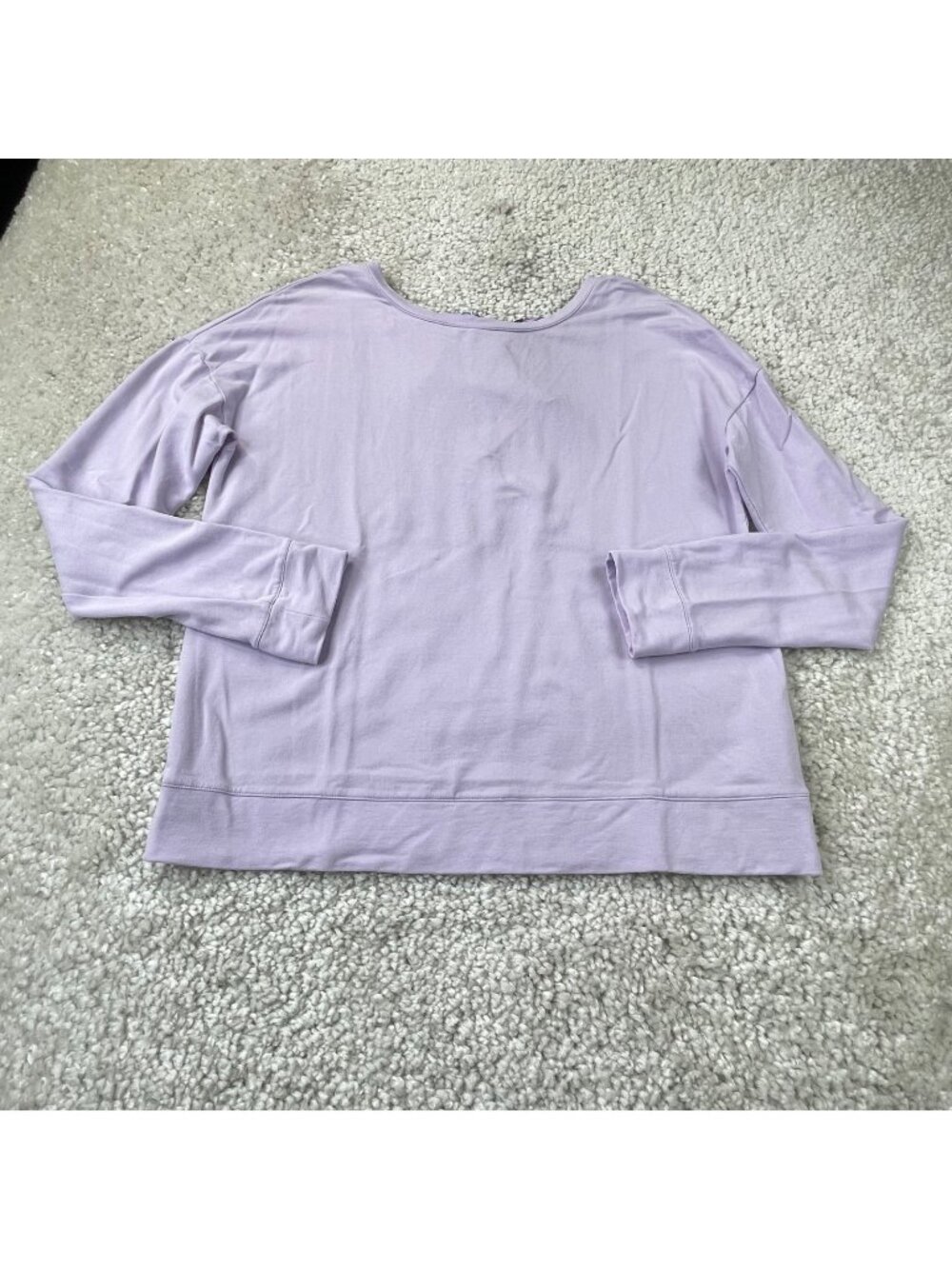 Lilly Pulitzer Dillon Pullover Sweatshirt Lilac Verbana Womens Medium FLAW